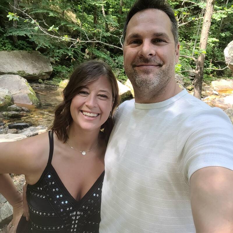 Picture of Ryan and Jessica, owners of the Gun Class at a local river. 