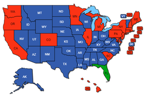 Reciprocity map for a Florida non-resident. 